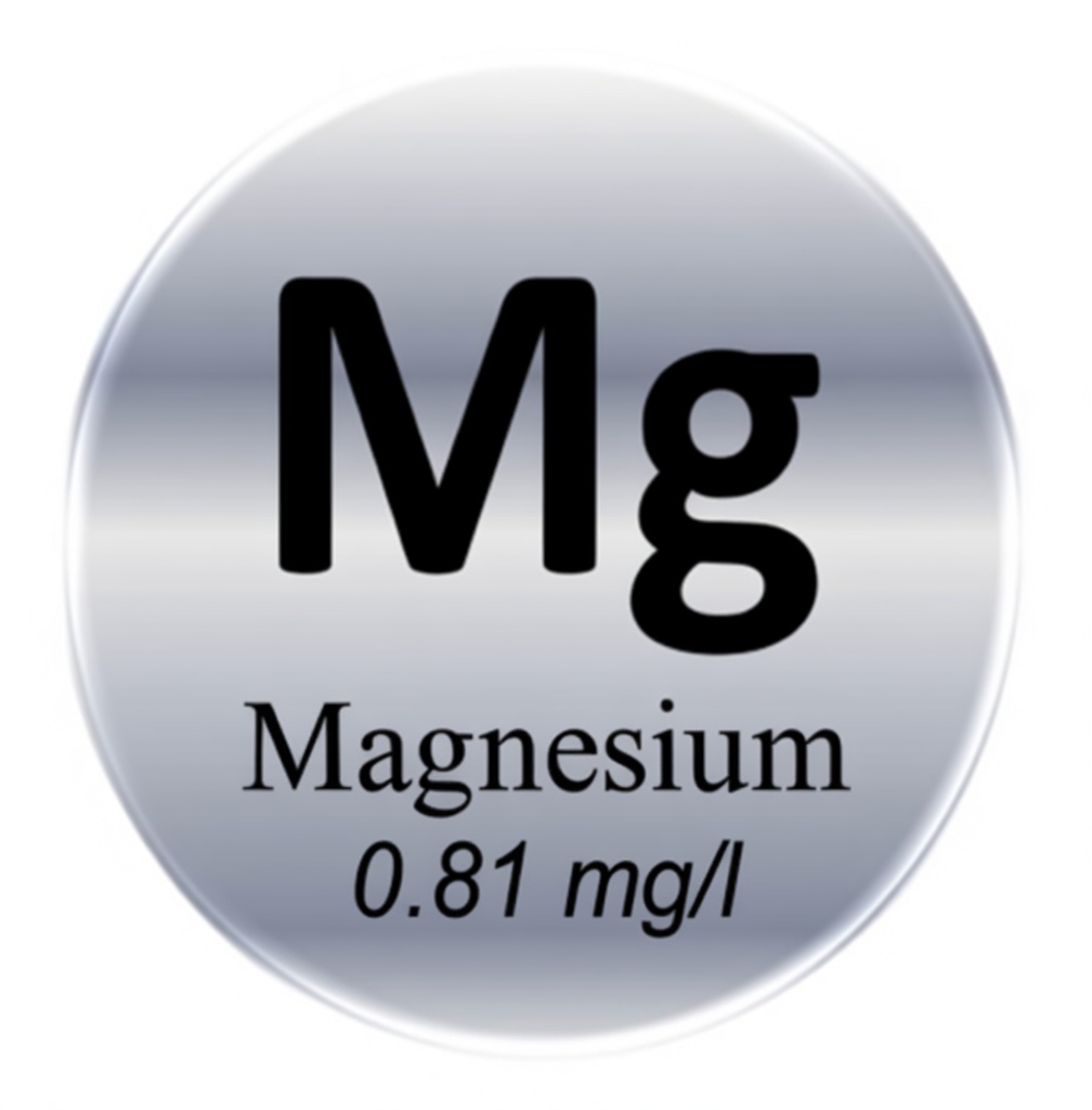 Magnesium Mg 0.81 mg/l